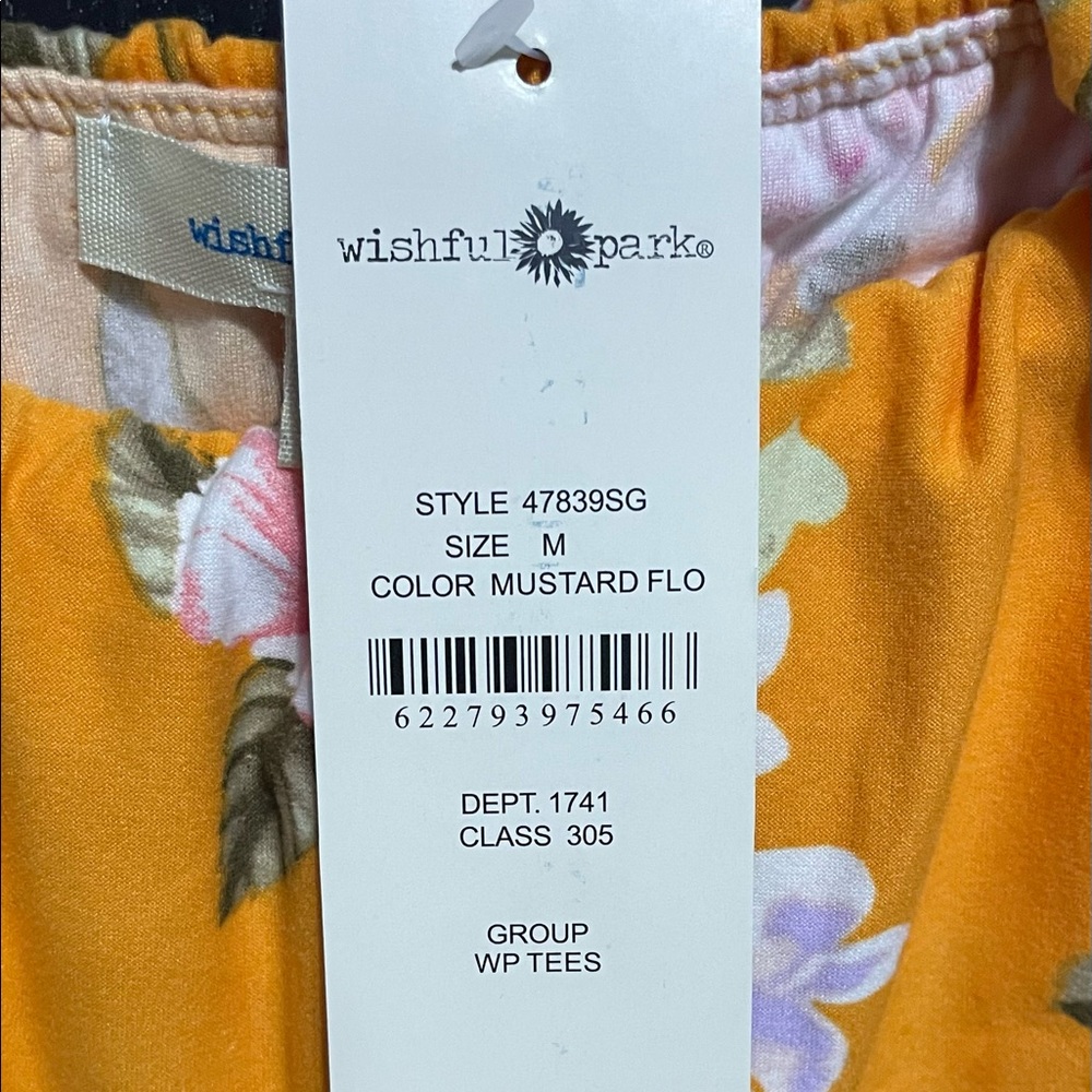NWT Wishful Park Off The Shoulder Top Yellow Beautiful Size Medium - Picture 4 of 4